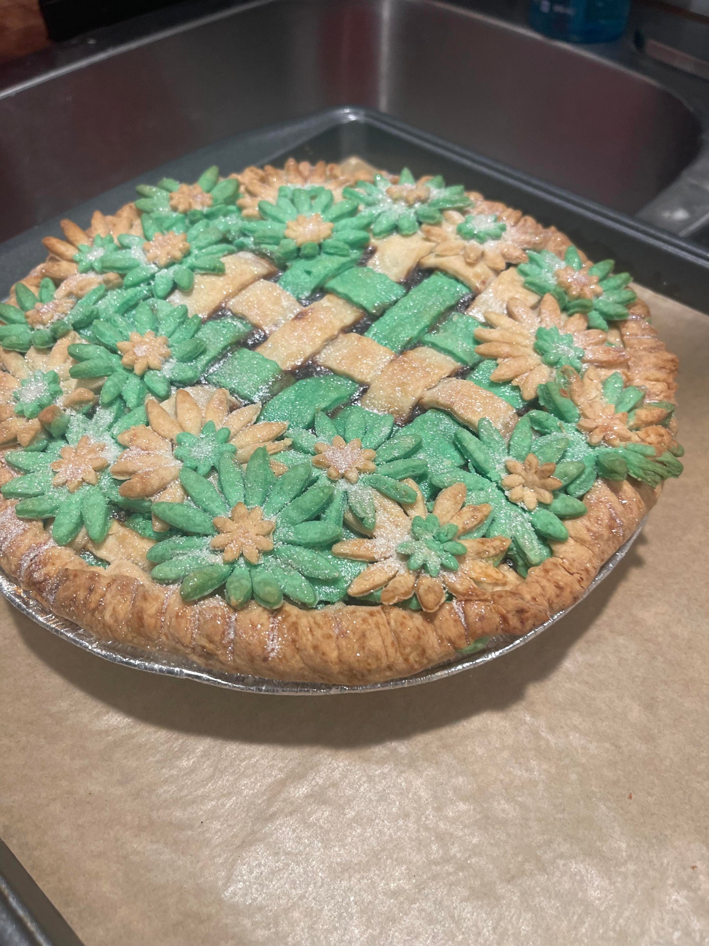 Decorated Pies with Flowers